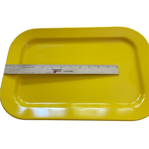 6 MCM HJ Stotter yellow tulip design rock glasses & Texasware 142  tray - Picture 10 of 14